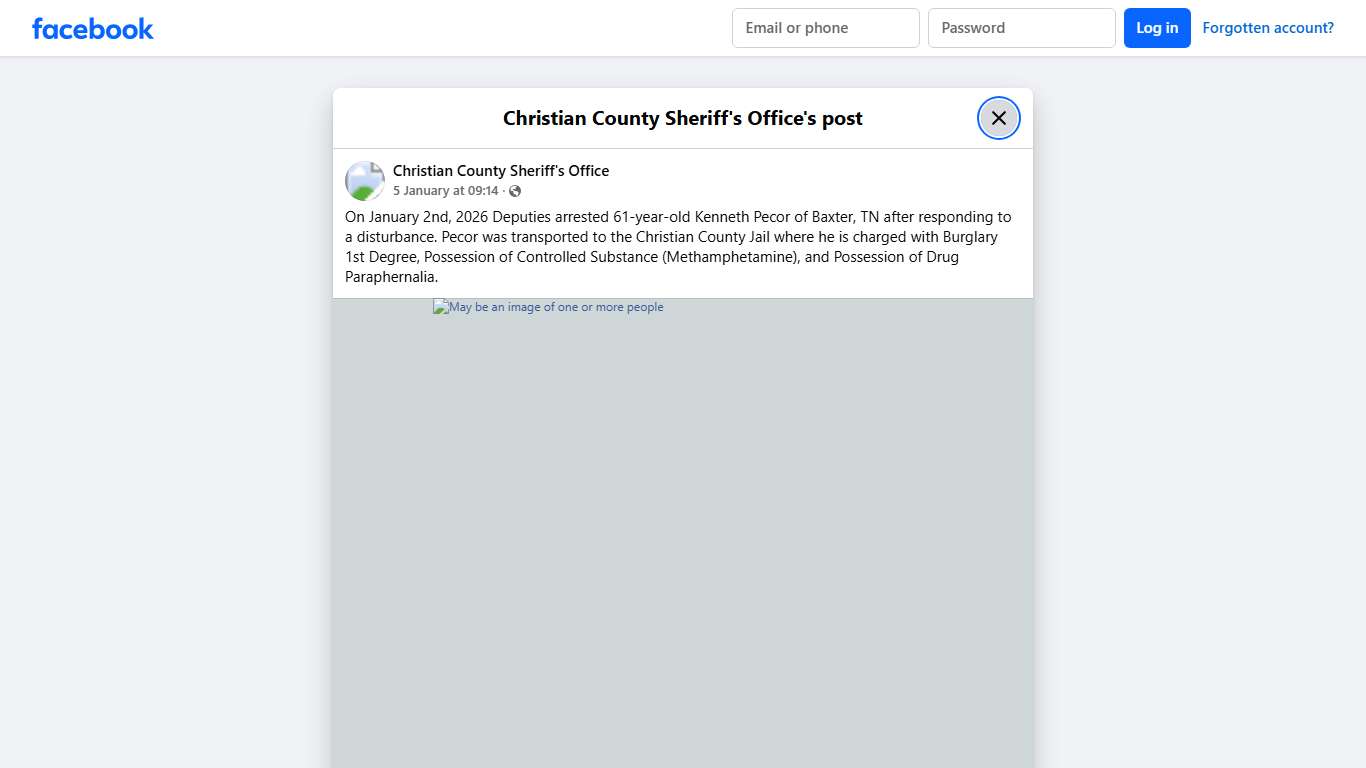 On January 2nd, 2026... - Christian County Sheriff's Office Facebook